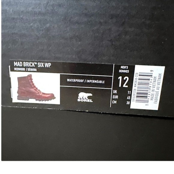Sorel Mad Brick Six Chukka Waterproof Leather Rain Boots Redwood NIB Mens - Picture 13 of 16